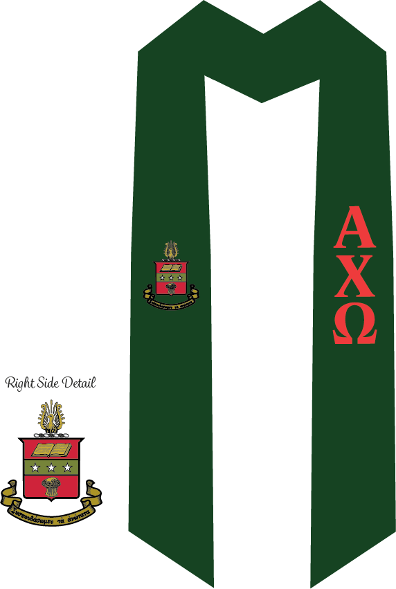 Alpha Chi Omega Graduation Stoles