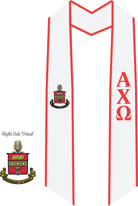 Alpha Chi Omega Graduation Stoles