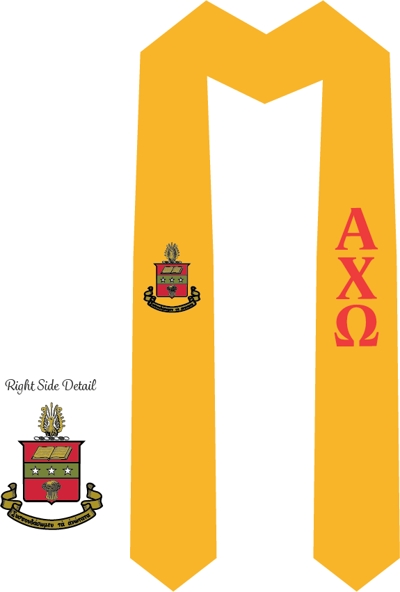 Alpha Chi Omega Graduation Stoles