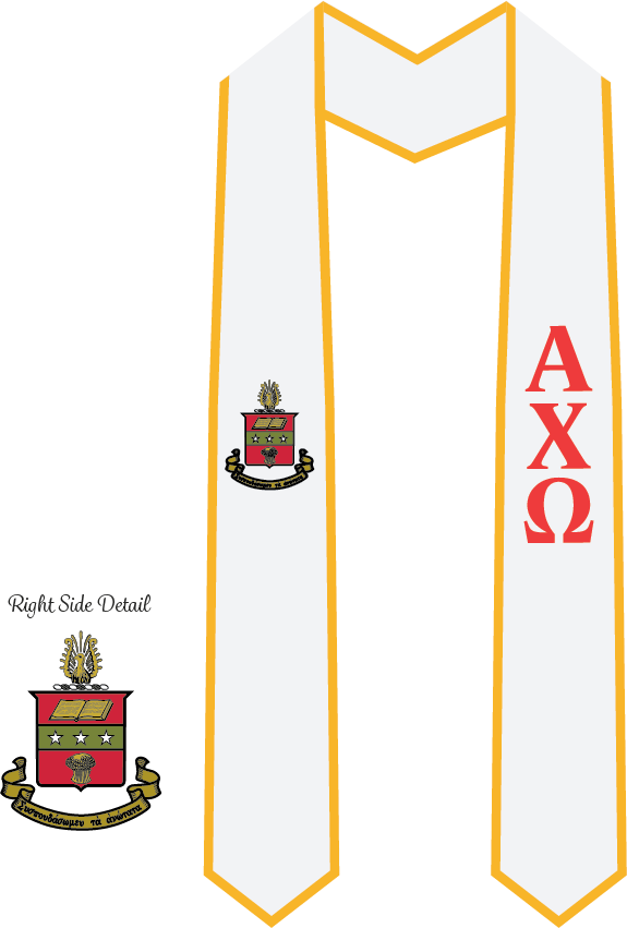Alpha Chi Omega Graduation Stoles