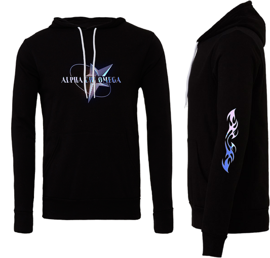 Alpha Chi Omega Pink Chrome Graphic Hoodie
