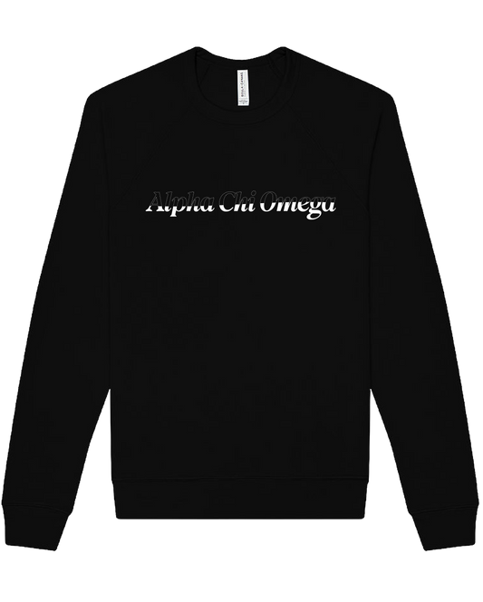 Alpha Chi Omega Stitched Outline Crewnecks