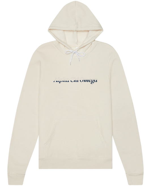 Alpha Chi Omega Stitched Outline Hoodies
