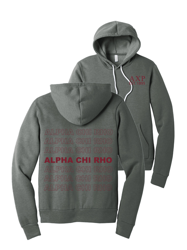 Alpha Chi Rho Repeating Name Hooded Sweatshirts