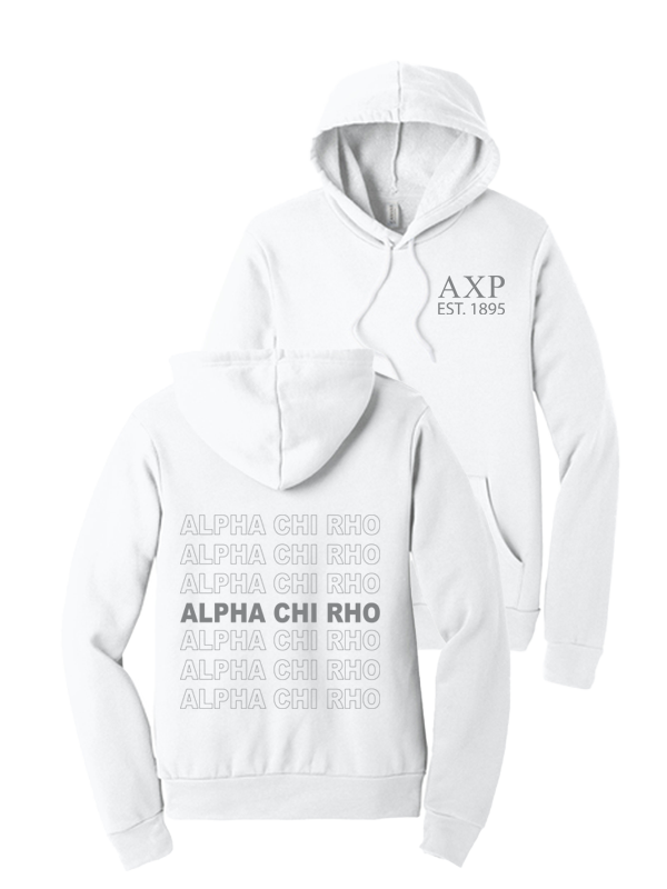 Alpha Chi Rho Repeating Name Hooded Sweatshirts