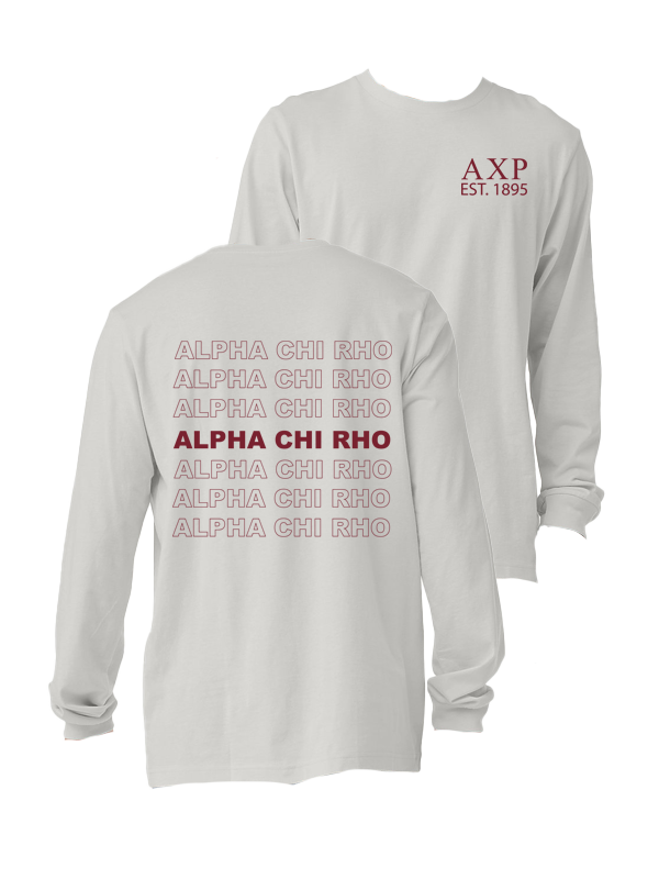 Alpha Chi Rho Repeating Name Long Sleeve T-Shirts