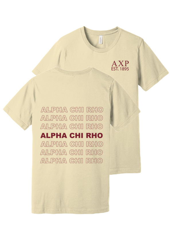 Alpha Chi Rho Repeating Name Short Sleeve T-Shirts
