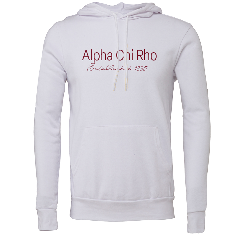 Alpha Chi Rho Embroidered Printed Name Hooded Sweatshirts