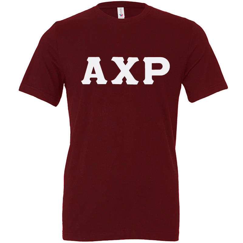 Alpha Chi Rho Lettered Short Sleeve T-Shirts