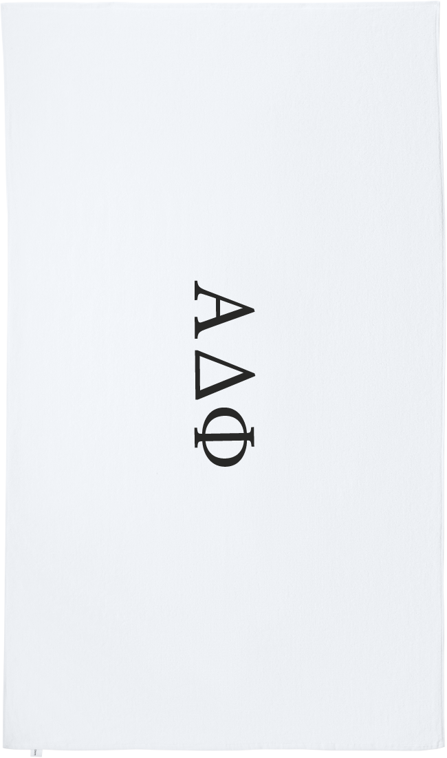 Alpha Delta Phi Lettered Beach Towels
