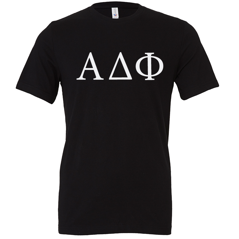 Alpha Delta Phi Lettered Short Sleeve T-Shirts