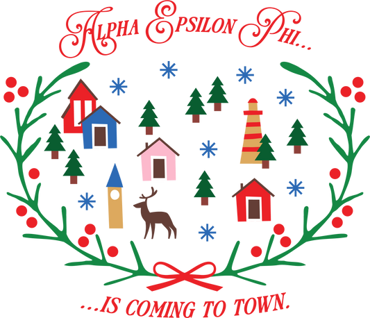 Alpha Epsilon Phi Christmas Village Crewneck