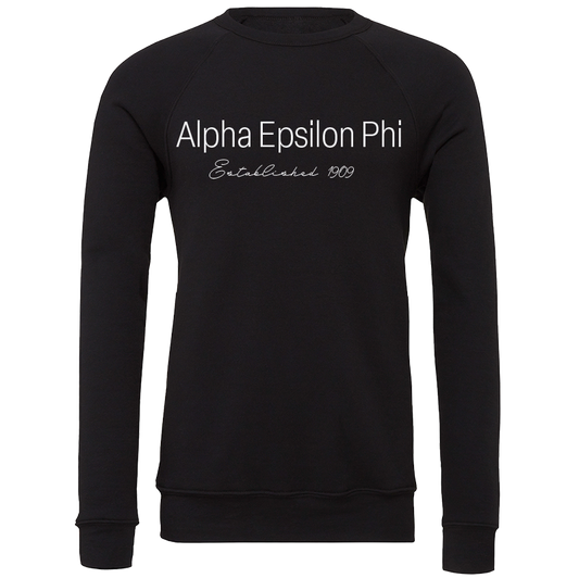 Alpha Epsilon Phi Embroidered Printed Name Crewneck Sweatshirts