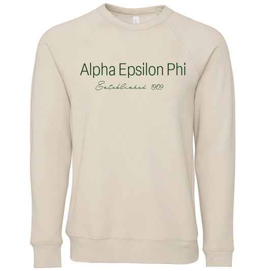 Alpha Epsilon Phi Embroidered Printed Name Crewneck Sweatshirts