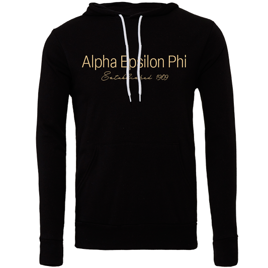 Alpha Epsilon Phi Embroidered Printed Name Hooded Sweatshirts