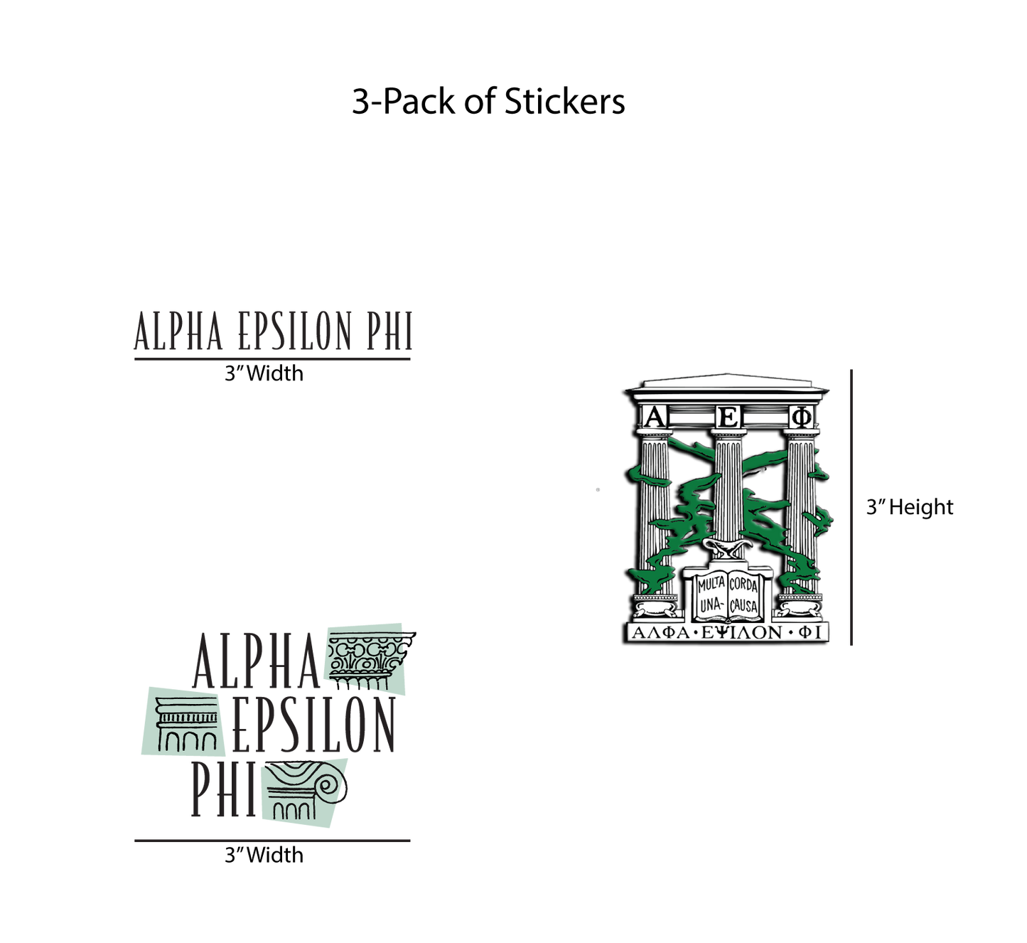 Alpha Epsilon Phi Permanent Stickers