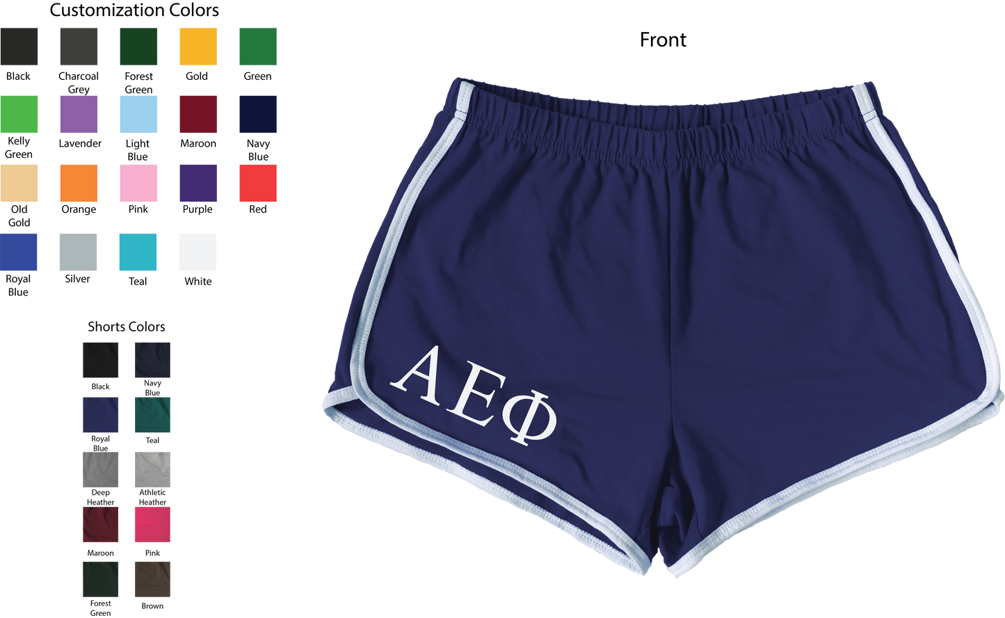 Alpha Epsilon Phi Lettered Women's Shorts