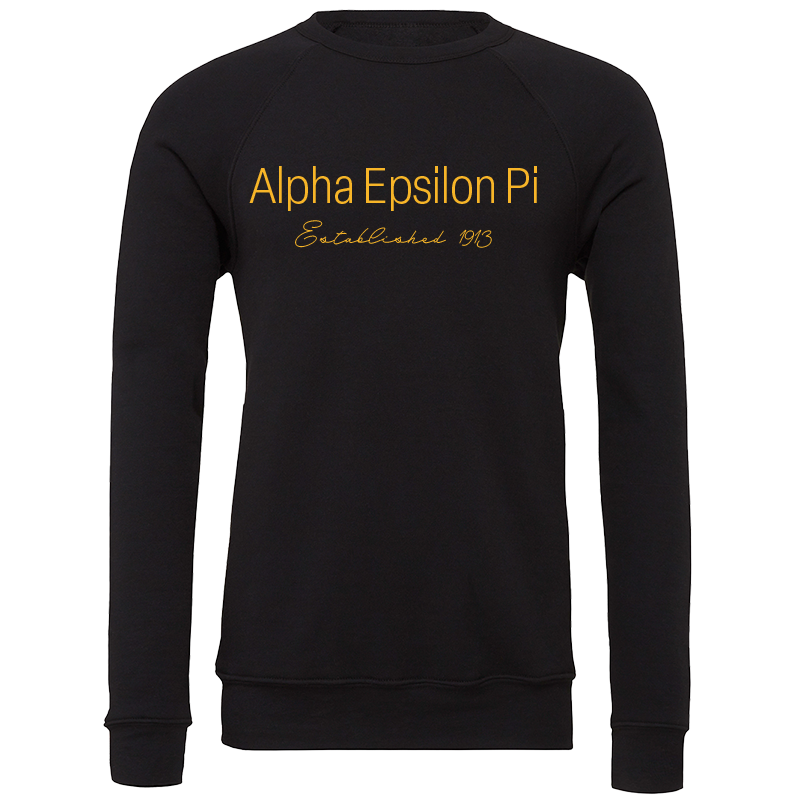 Alpha Epsilon Pi Embroidered Printed Name Crewneck Sweatshirts