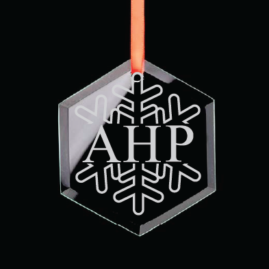 Alpha Eta Rho Hexagon Single-Snowflake Ornament