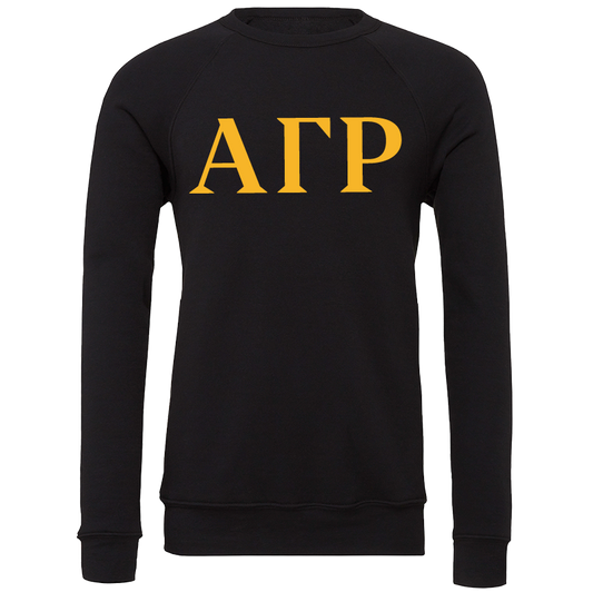 Alpha Gamma Rho Lettered Crewneck Sweatshirts