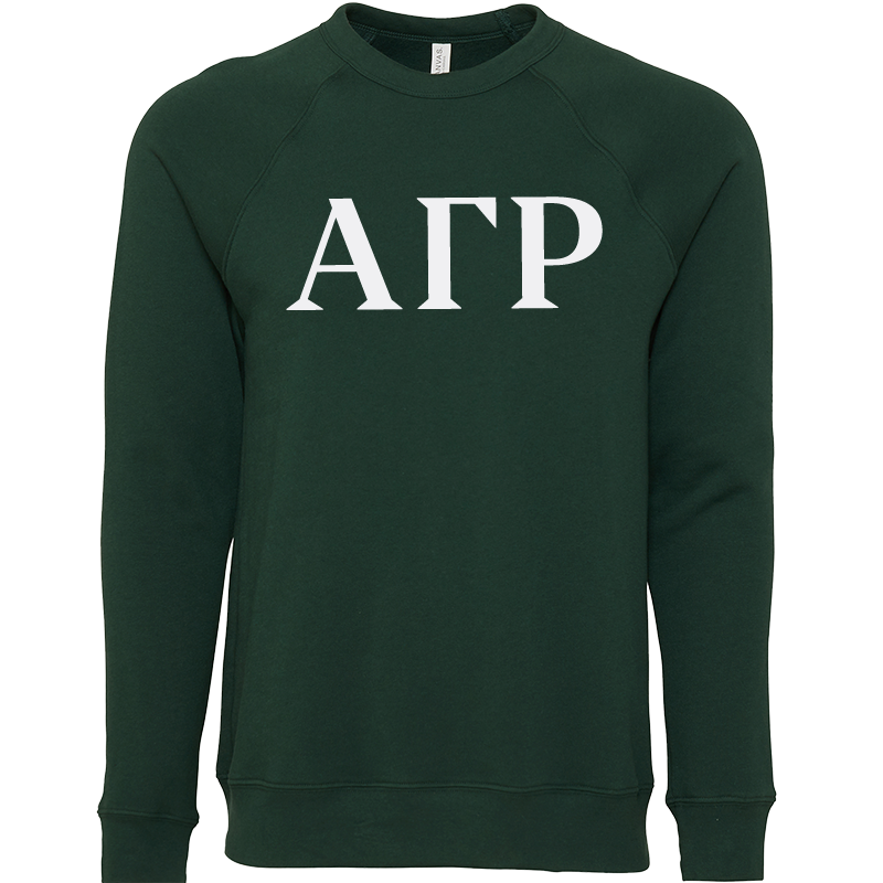 Alpha Gamma Rho Lettered Crewneck Sweatshirts