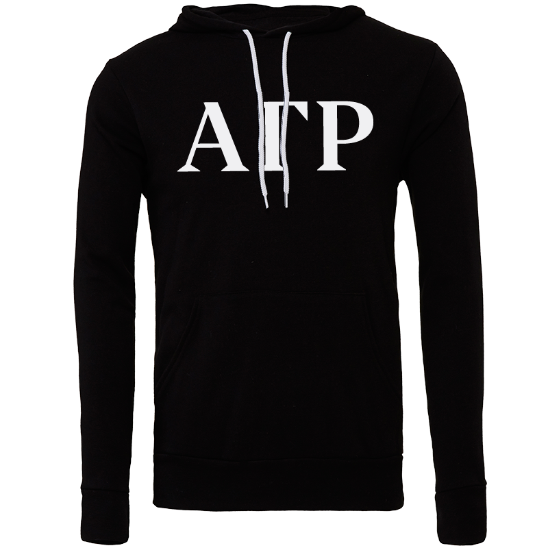 Alpha Gamma Rho Lettered Hooded Sweatshirts