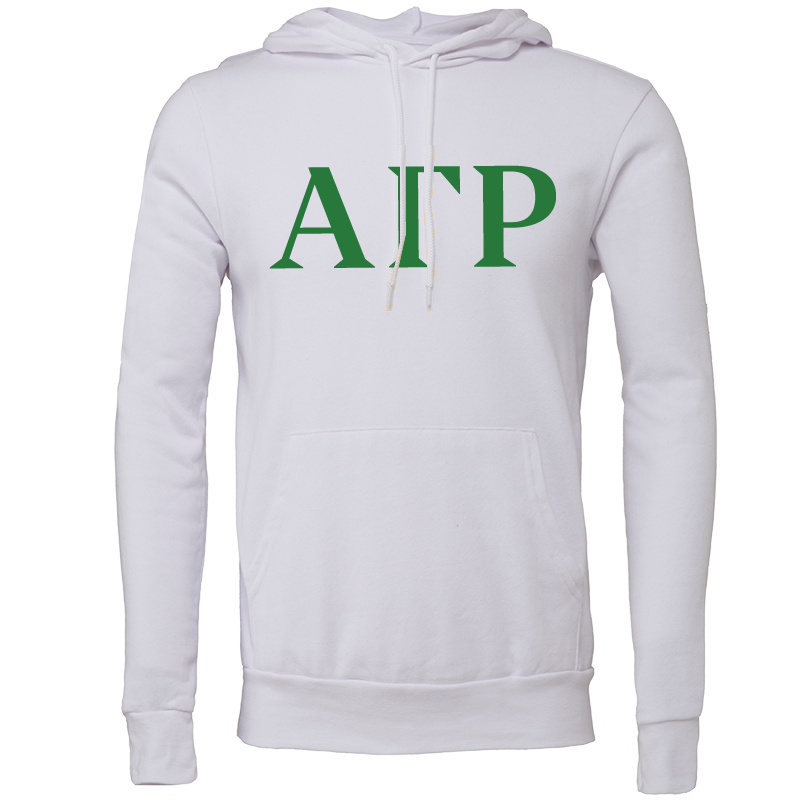 Alpha Gamma Rho Lettered Hooded Sweatshirts
