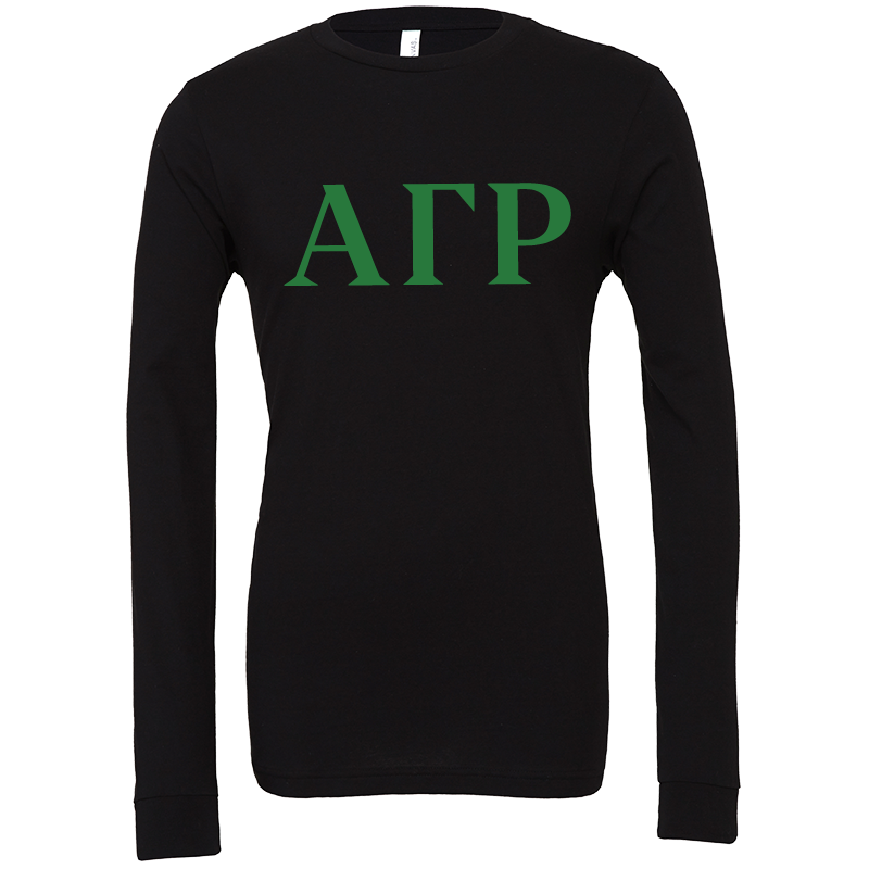 Alpha Gamma Rho Lettered Long Sleeve T-Shirts