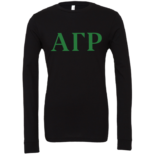 Alpha Gamma Rho Lettered Long Sleeve T-Shirts