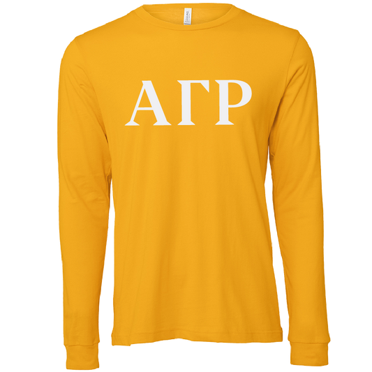 Alpha Gamma Rho Lettered Long Sleeve T-Shirts