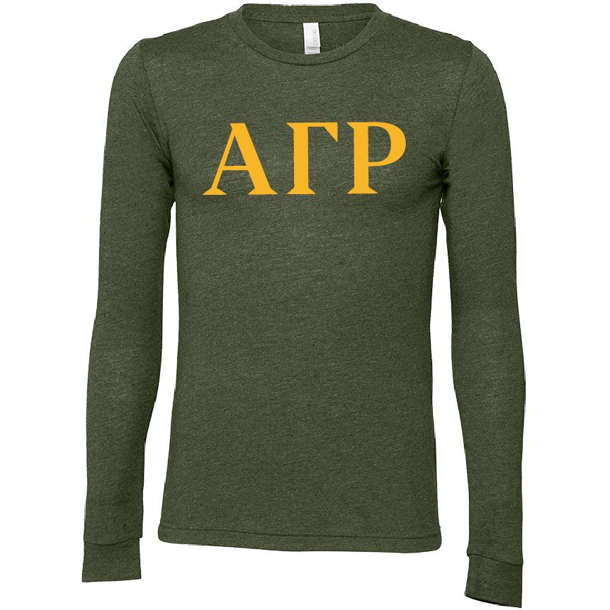 Alpha Gamma Rho Lettered Long Sleeve T-Shirts
