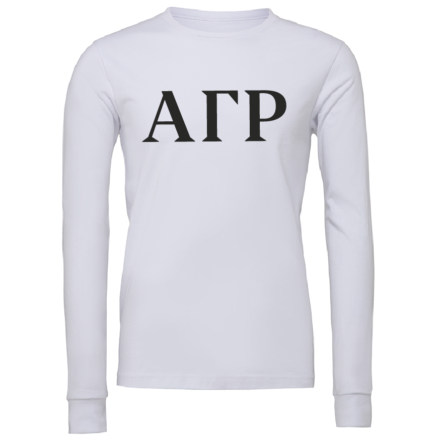 Alpha Gamma Rho Lettered Long Sleeve T-Shirts