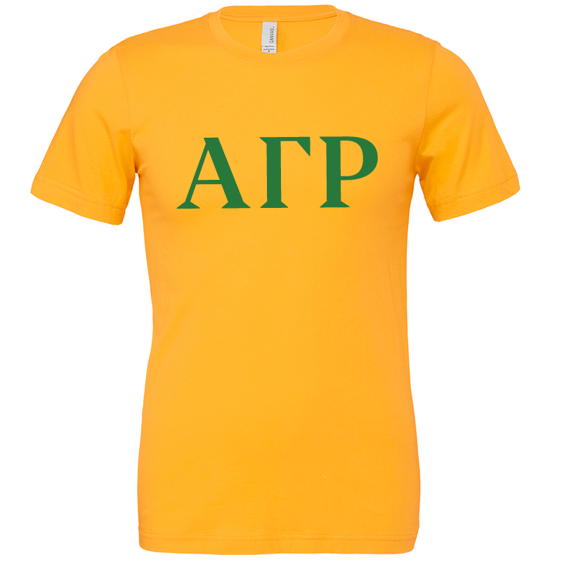 Alpha Gamma Rho Lettered Short Sleeve T-Shirts