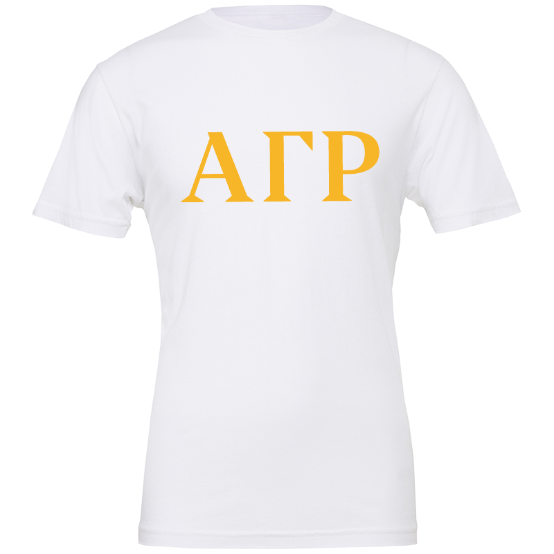 Alpha Gamma Rho Lettered Short Sleeve T-Shirts