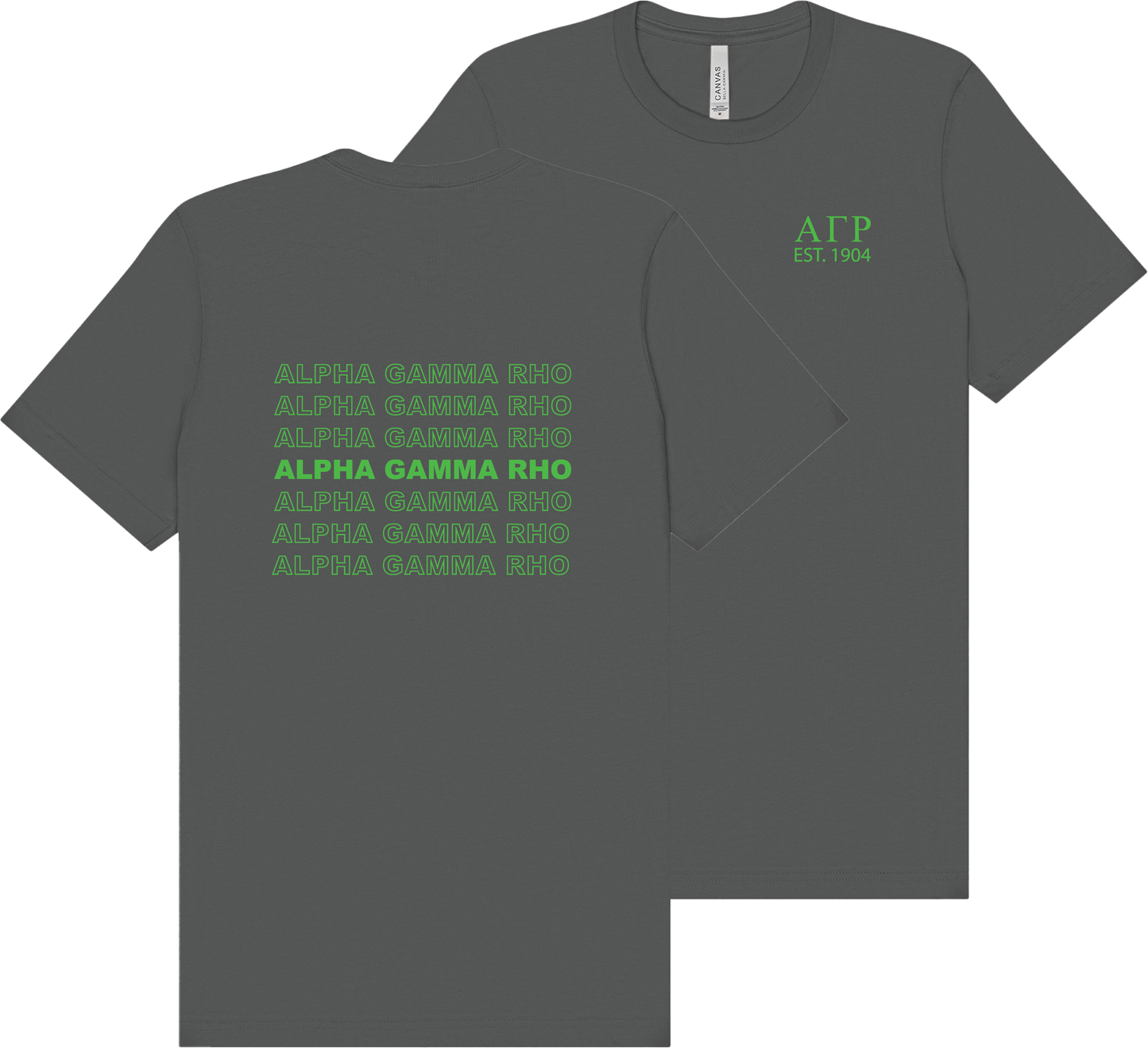 Alpha Gamma Rho Repeating Name Short Sleeve T-Shirts