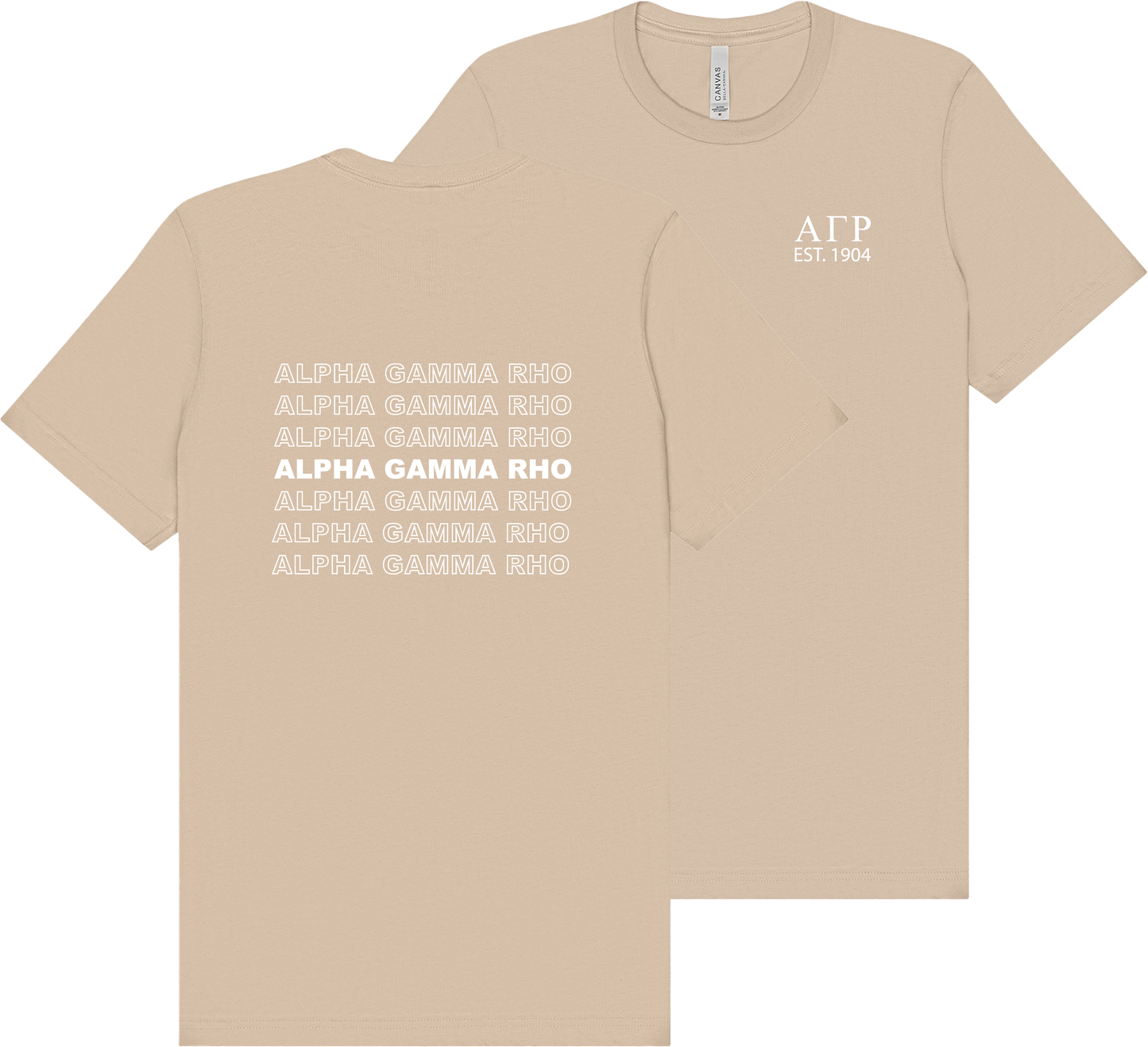 Alpha Gamma Rho Repeating Name Short Sleeve T-Shirts