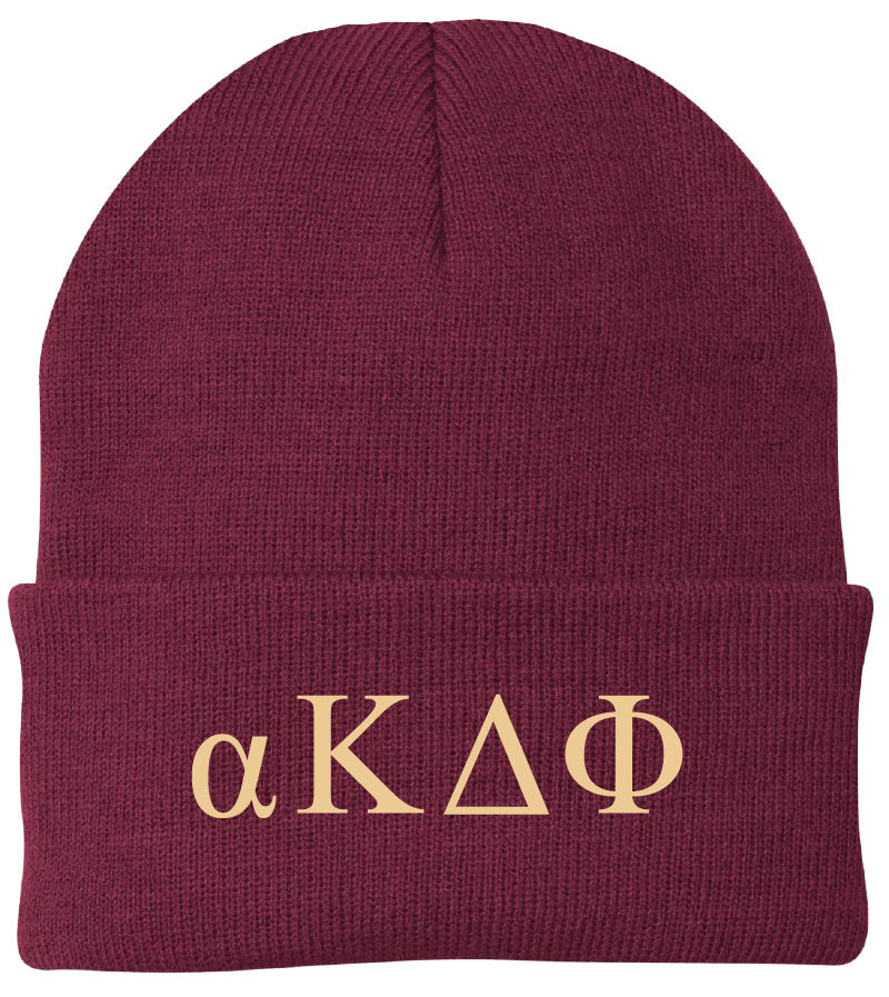 Alpha Kappa Delta Phi Lettered Beanies