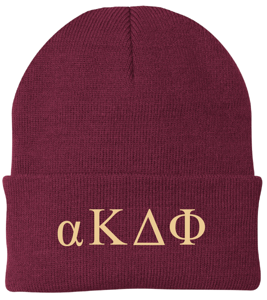 Alpha Kappa Delta Phi Lettered Beanies