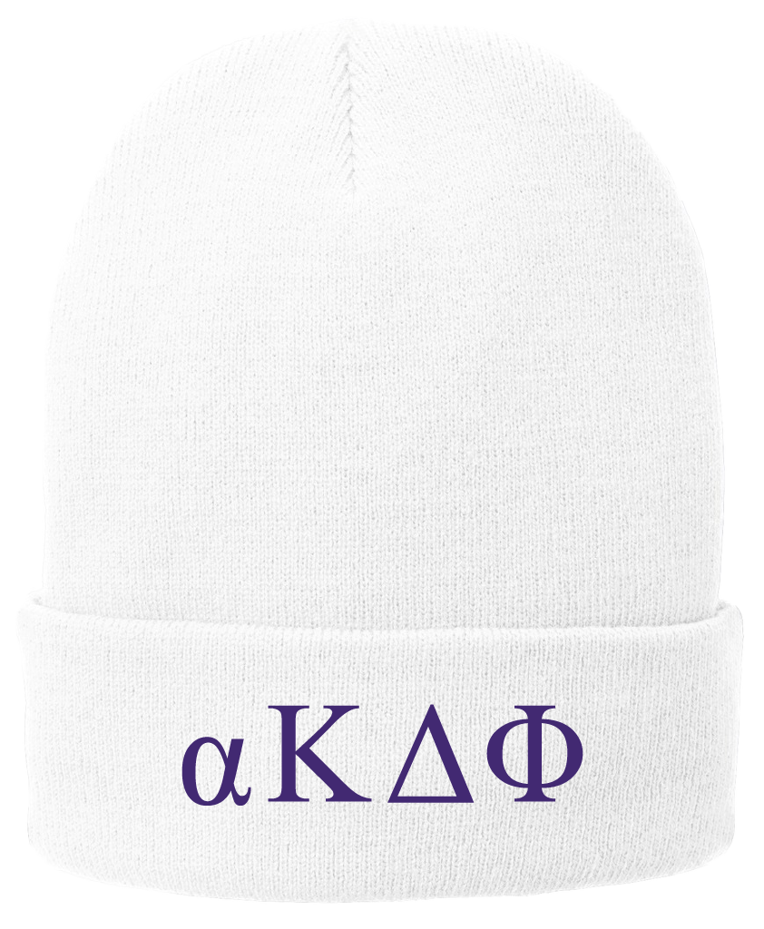 Alpha Kappa Delta Phi Lettered Beanies