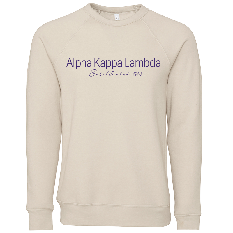 Alpha Kappa Lambda Embroidered Printed Name Crewneck Sweatshirts