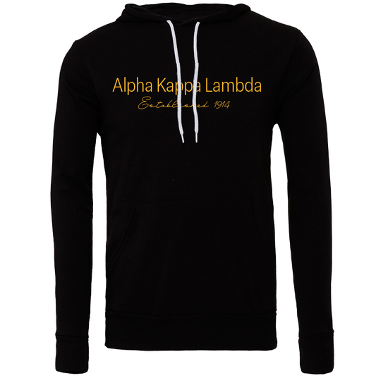 Alpha Kappa Lambda Embroidered Printed Name Hooded Sweatshirts