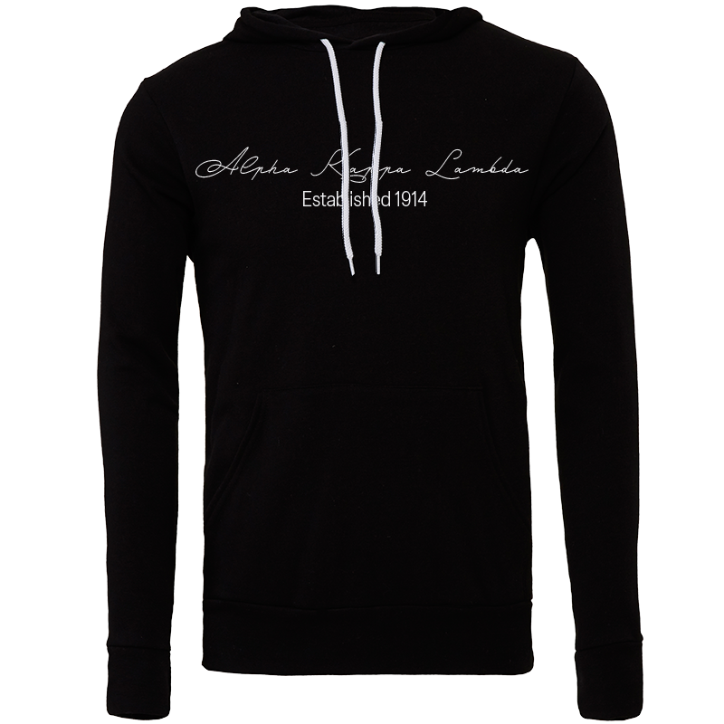 Alpha Kappa Lambda Embroidered Scripted Name Hooded Sweatshirts