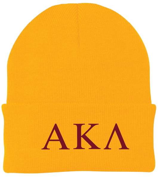Alpha Kappa Lambda Lettered Beanies