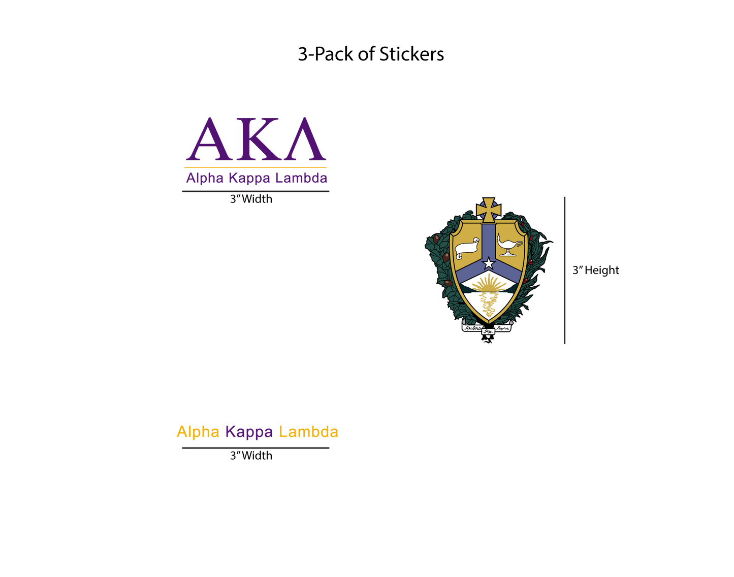 Alpha Kappa Lambda Permanent Stickers