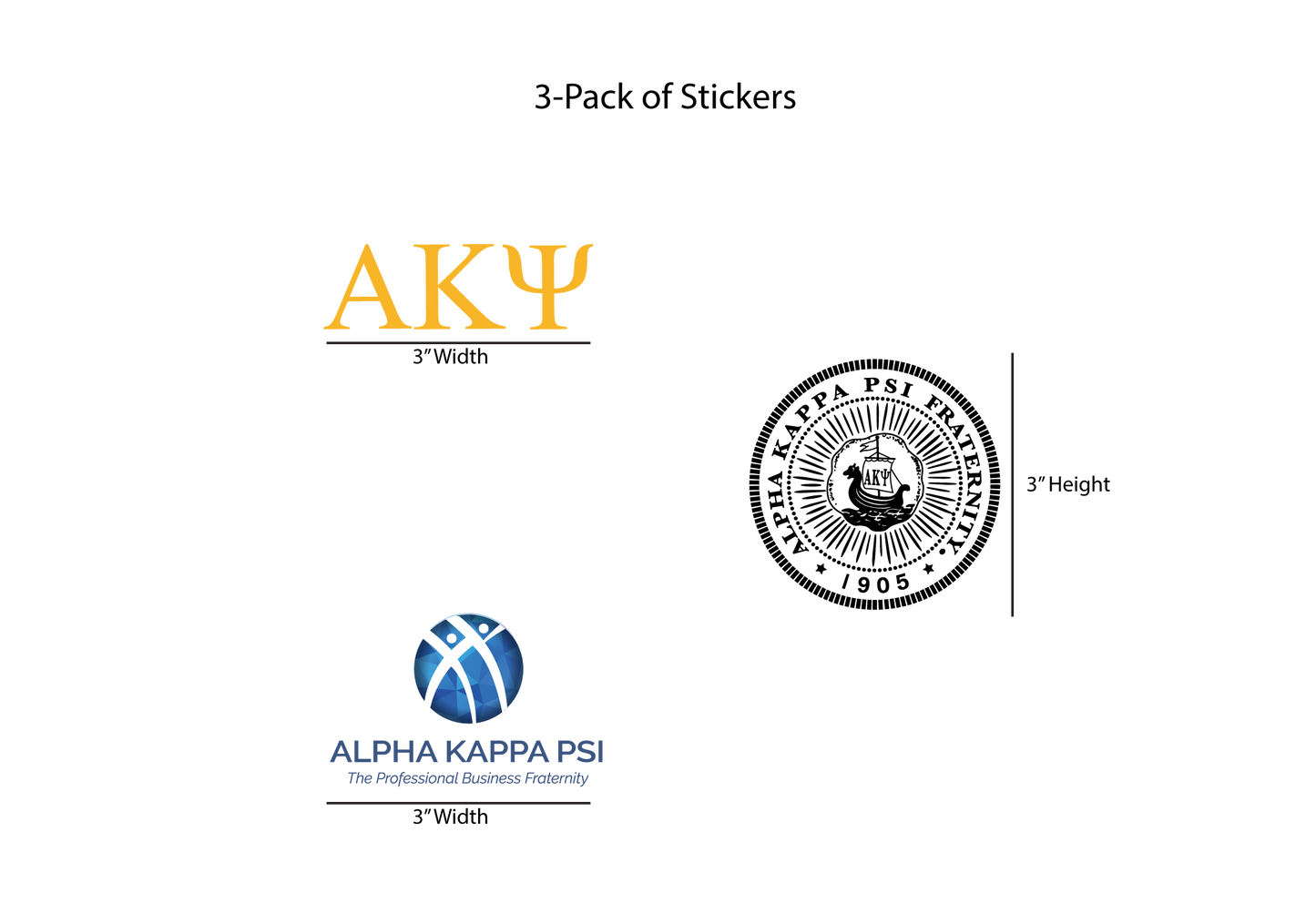 Alpha Phi Omega Centennial Permanent Stickers