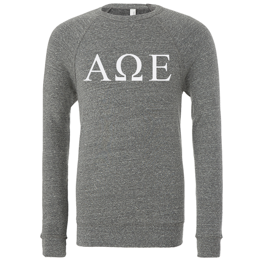 Alpha Omega Epsilon Lettered Crewneck Sweatshirts