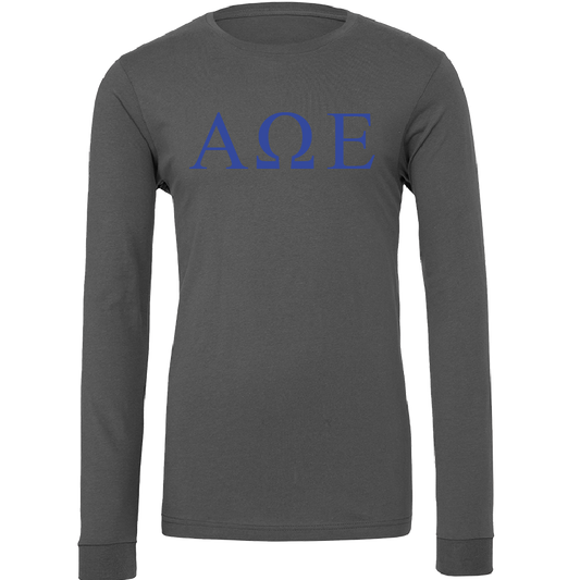 Alpha Omega Epsilon Lettered Long Sleeve T-Shirts