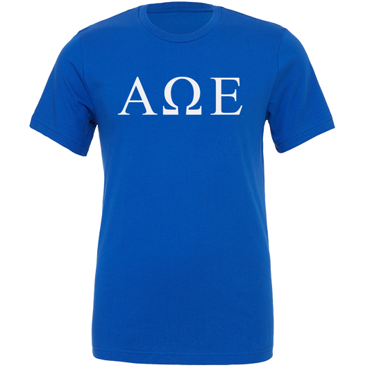 Alpha Omega Epsilon Lettered Short Sleeve T-Shirts
