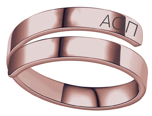 Alpha Omicron Pi Lettered Rings