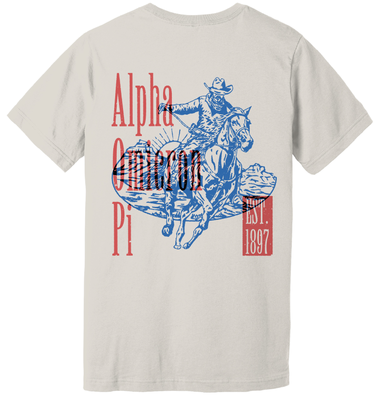 Alpha Omicron Pi Cowboy Graphic T-Shirt